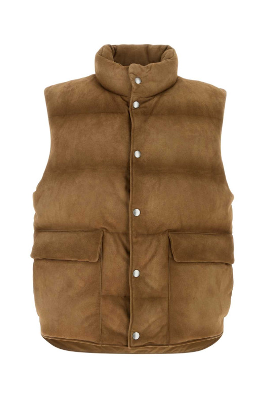 Biscuit suede sleeveless down jacket PRADA (UPT142SOOO18OM)