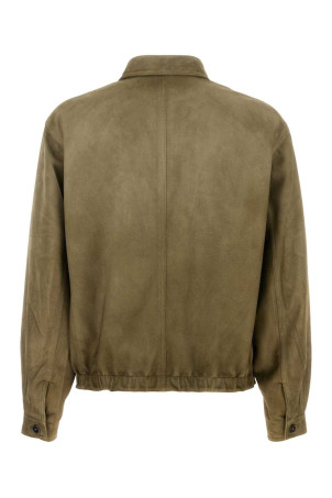 Army green suede jacket PRADA (UPW609SOOO18OM)