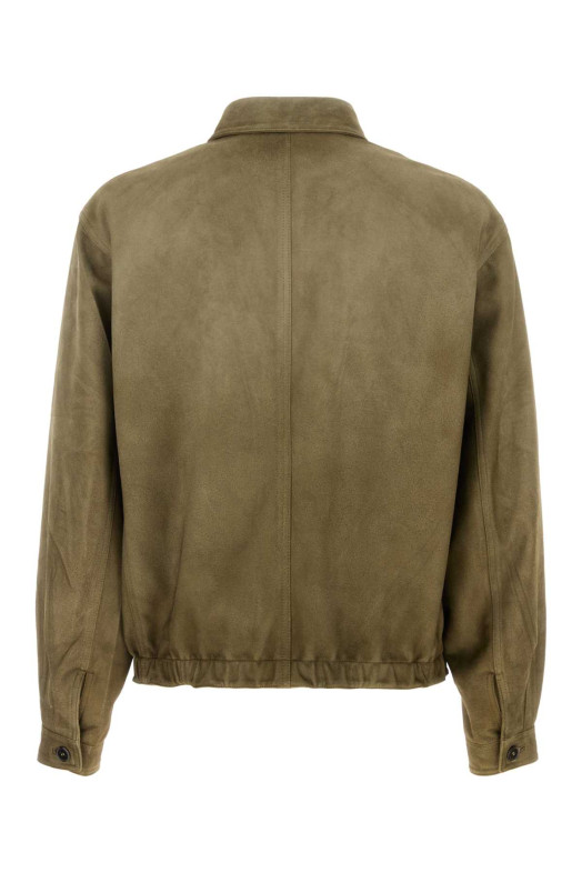 Army green suede jacket PRADA (UPW609SOOO18OM)