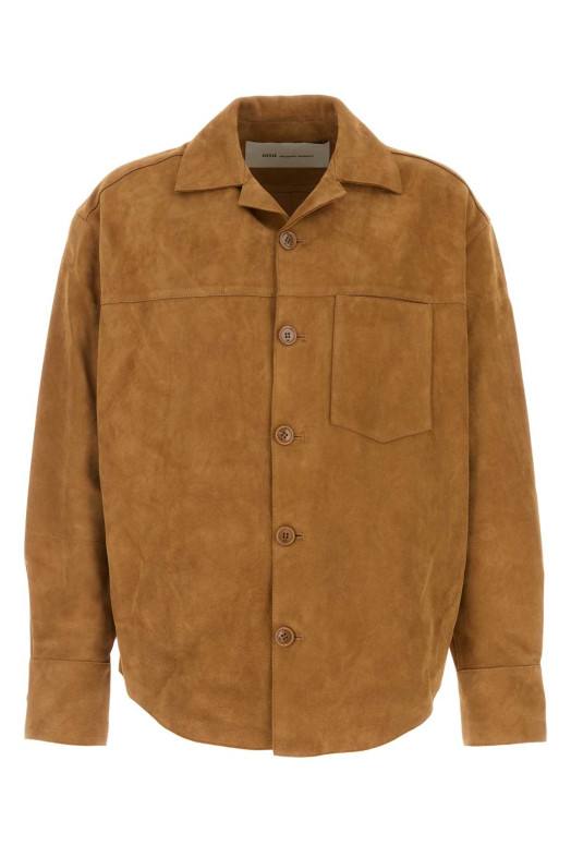 Camel suede oversize shirt AMI (USH826LH0059)