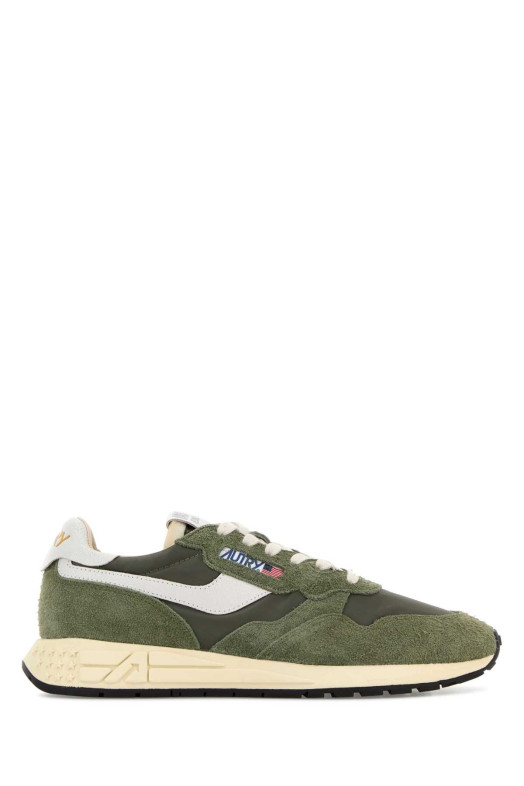 Army green fabric and suede Reelwind sneakers AUTRY (WWLM)