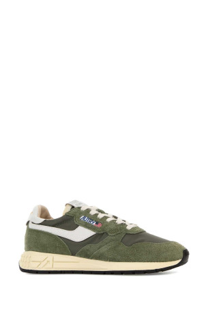 Army green fabric and suede Reelwind sneakers AUTRY (WWLM)