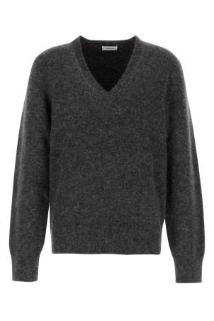 Charcoal stretch alpaca blend sweater Gray SALVATORE FERRAGAMO (122492777966)