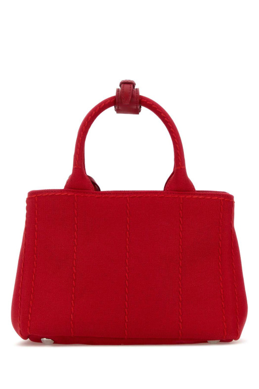 Red canvas mini Prada JardiniÃ¨re handbag PRADA (1BA038VNLM2HF3)
