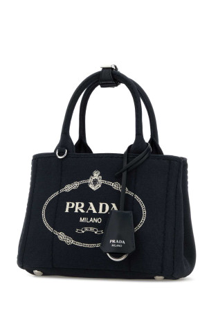 Dark blue canvas mini Prada JardiniÃ¨re handbag PRADA (1BA038VNLM2HF3)
