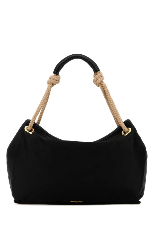 Black fabric shopping bag Black PRADA (1BC2822HG8)