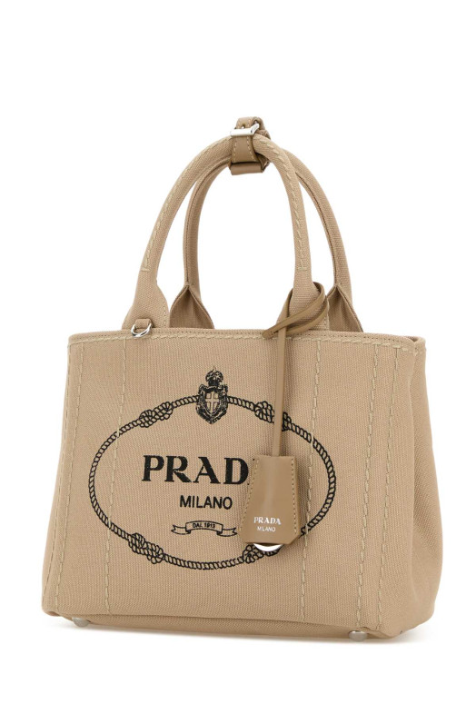 Beige canvas small Prada JardiniÃ¨re handbag PRADA (1BG464VNLO2HF3)