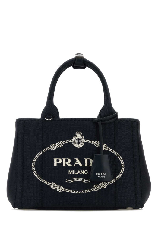 Dark blue canvas small Prada JardiniÃ¨re handbag PRADA (1BG464VNLO2HF3)