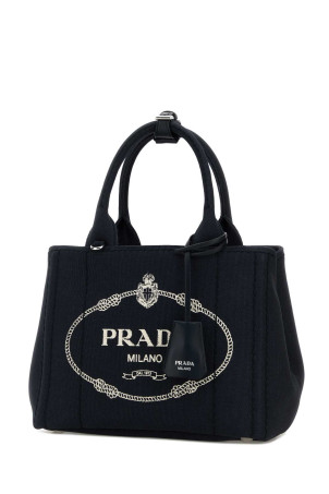 Dark blue canvas small Prada JardiniÃ¨re handbag PRADA (1BG464VNLO2HF3)