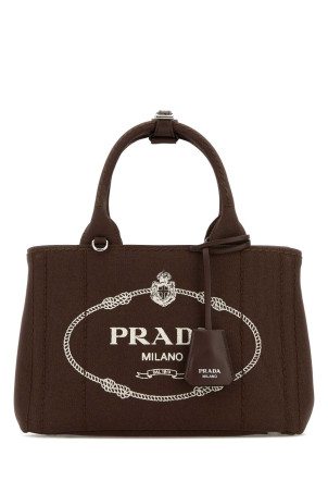 Brown canvas small Prada JardiniÃ¨re handbag PRADA (1BG464VNLO2HF3)