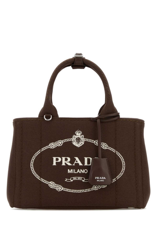 Brown canvas small Prada JardiniÃ¨re handbag PRADA (1BG464VNLO2HF3)