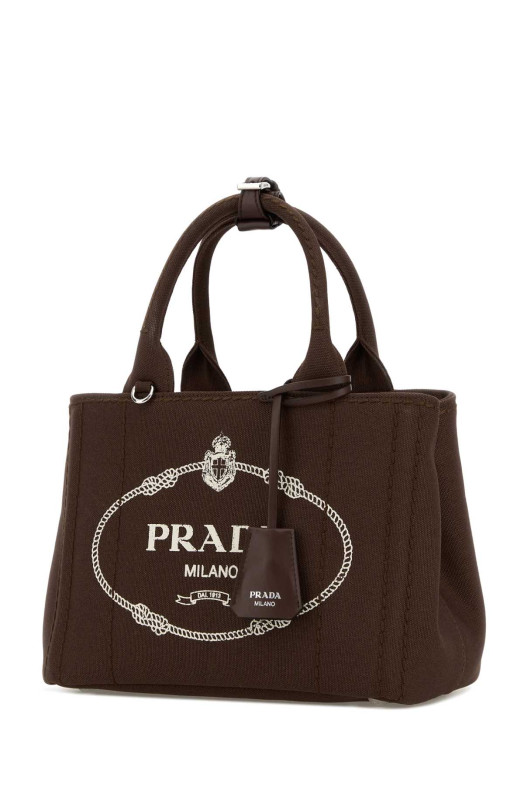 Brown canvas small Prada JardiniÃ¨re handbag PRADA (1BG464VNLO2HF3)