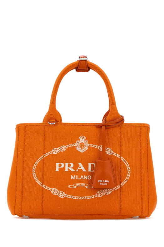 Orange canvas small Prada JardiniÃ¨re handbag PRADA (1BG464VNLO2HF3)