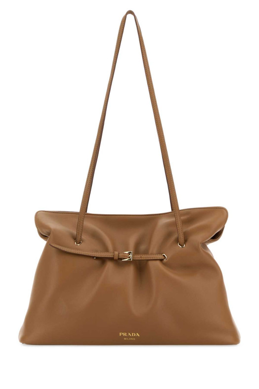 Camel nappa leather shoulder bag PRADA (1BG5942DX8)