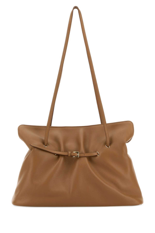 Camel nappa leather shoulder bag PRADA (1BG5942DX8)