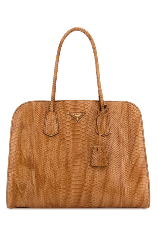 Orange leather shopping bag PRADA (1BG6052C3A)