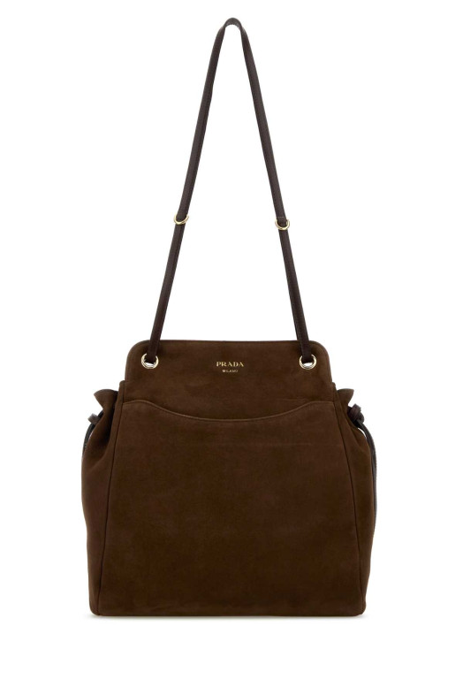 Brow suede medium Prada Carry bucket bag PRADA (1BG6412G6D)