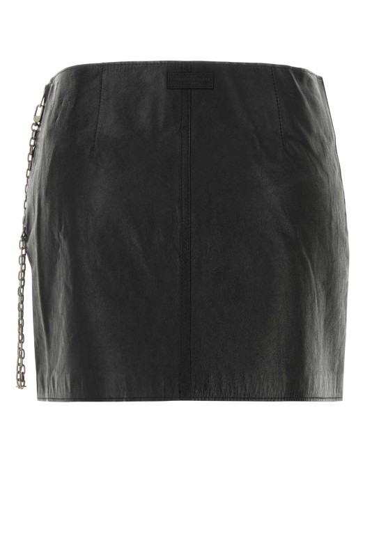 Black leather mini skirt ALEXANDER WANG (1WC1265381)