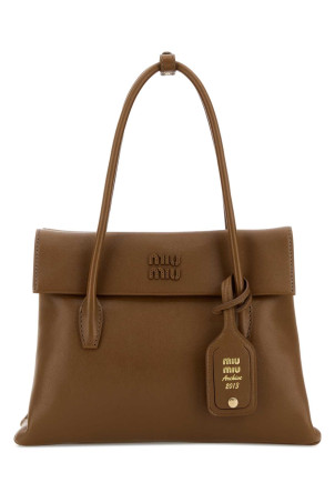 Brown leather Solitaire handbag MIU MIU (5BA302VOWO2IFP)