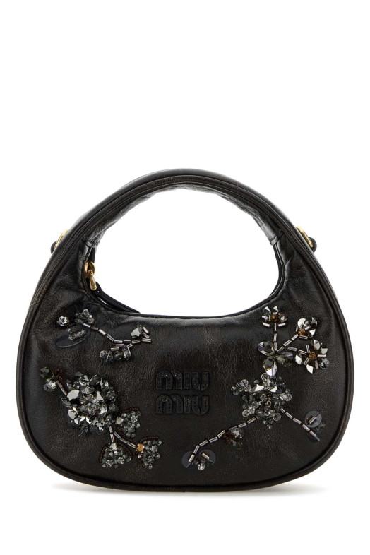 Dark brown nappa leather handbag MIU MIU (5BP078VOL42IF9)
