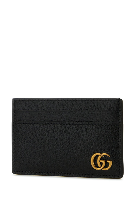 Black leather GG Marmont card holder Black GUCCI (657588DJ20T)