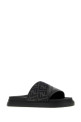 Embroidered canvas and leather Fendi Diagonal slippers FENDI (7X1674AF5T)