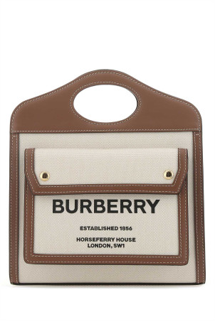 Two-tone canvas and leather mini Pocket handbag BURBERRY (8039361)