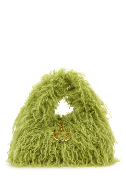 Light green eco fur handbag GUCCI (846695FAE74)