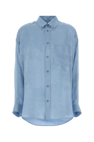 Light blue silk shirt BALENCIAGA (850978TTN10)