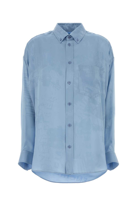 Light blue silk shirt BALENCIAGA (850978TTN10)