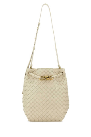 Ivory leather small Andiamo bucket bag BOTTEGA VENETA (855759VCPP1)