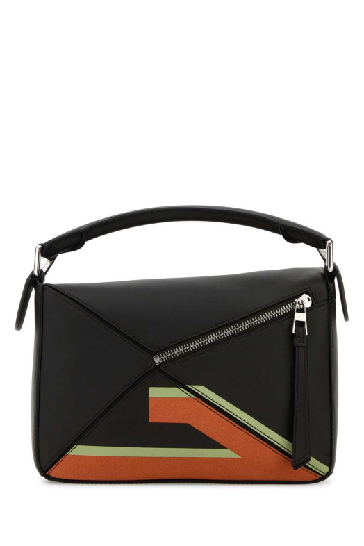 Dark brown leather small Puzzle handbag LOEWE (A510S21XCH)