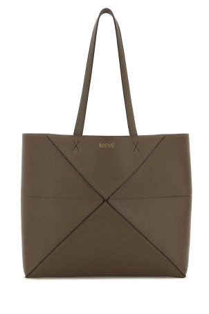 Mud leather medium Puzzle Fold shopping bag Gray LOEWE (A779PEWX04)