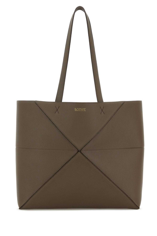 Mud leather medium Puzzle Fold shopping bag Gray LOEWE (A779PEWX04)