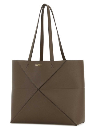 Mud leather medium Puzzle Fold shopping bag Gray LOEWE (A779PEWX04)
