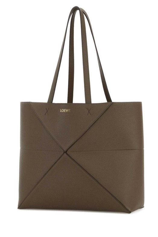 Mud leather medium Puzzle Fold shopping bag Gray LOEWE (A779PEWX04)