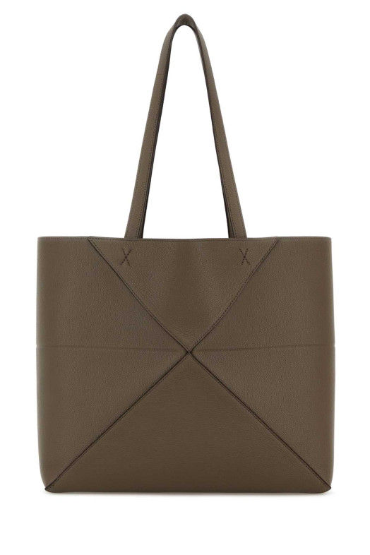 Mud leather medium Puzzle Fold shopping bag Gray LOEWE (A779PEWX04)