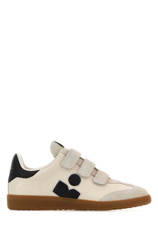 Chalk leather and suede Beth sneakers ISABEL MARANT (BK0013FAD1E06S)