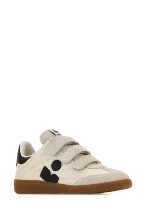 Chalk leather and suede Beth sneakers ISABEL MARANT (BK0013FAD1E06S)