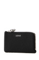 Black leather card holder Black LOEWE (CANBZ40X03)