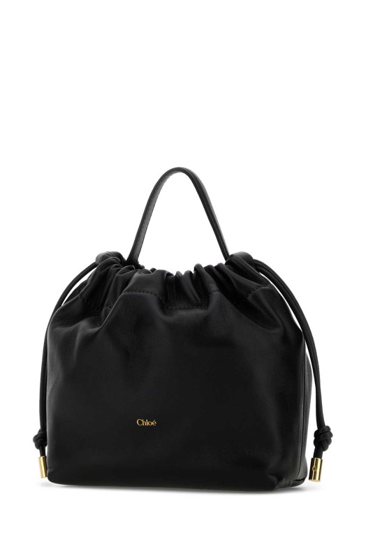 Black leather mini ChloÃ© Icons handbag CHLOE (CH26SP126R12)