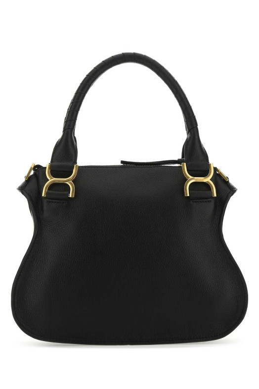 Black leather small Marcie handbag CHLOE (CHC22AS628I31)