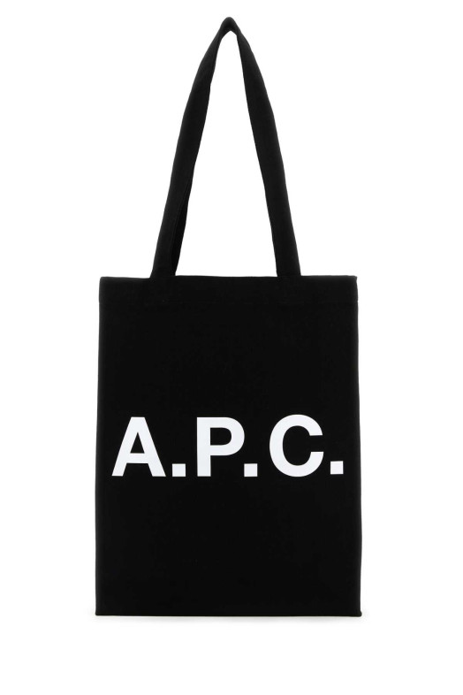 Black canvas Lou shopping bag Black A.P.C. (COZZSM61442)