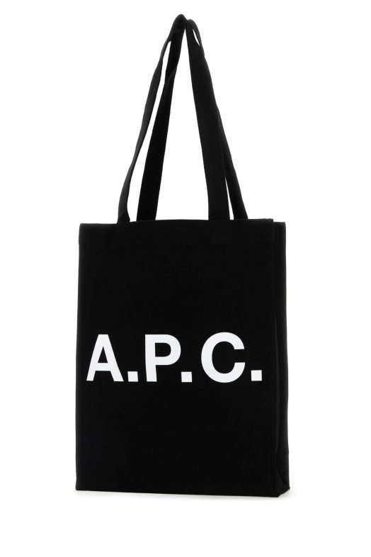 Black canvas Lou shopping bag Black A.P.C. (COZZSM61442)