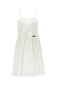 White poplin mini dress Black MIU MIU (MF5779SOOO163M)
