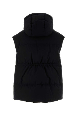 Black polyester blend sleeveless down jacket HERNO LAMINAR (PI00381DL12839)