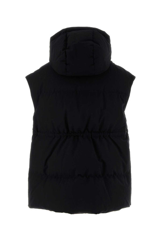 Black polyester blend sleeveless down jacket HERNO LAMINAR (PI00381DL12839)