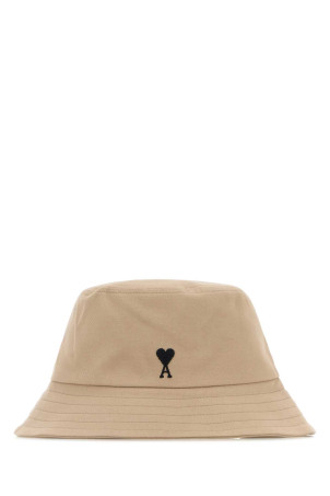 Beige cotton bucket hat AMI (UHA666AW0041)