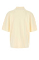 Cream viscose blend oversize polo shirt AMI (UPL164KN0064)