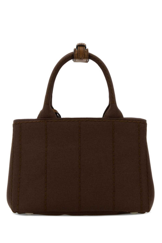 Brown canvas mini Prada JardiniÃ¨re handbag PRADA (1BA038VNLM2HF3)